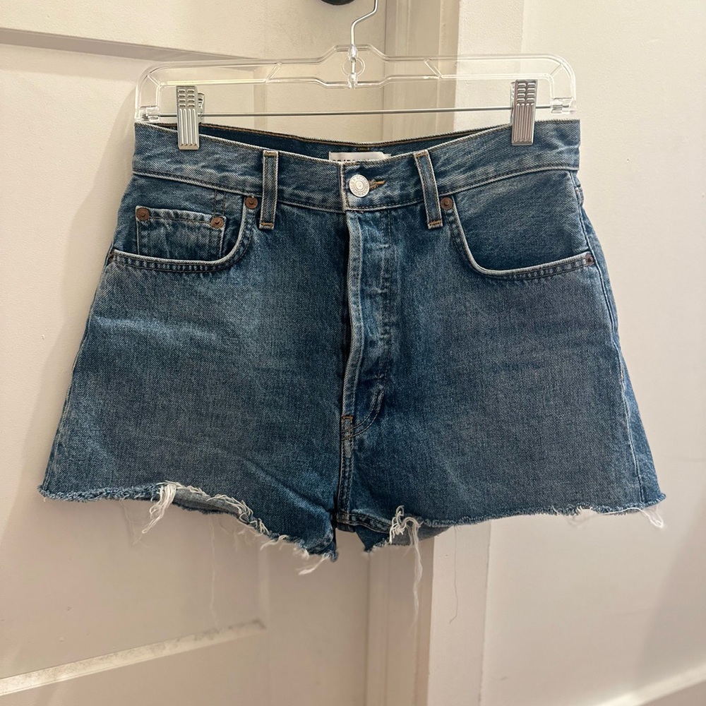 Re/Done High Rise Denim Shorts